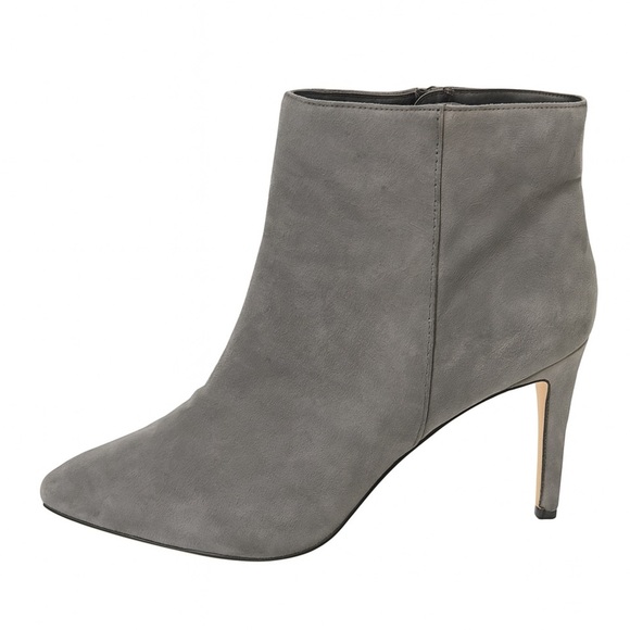 Express Gray Faux Suede Stiletto Booties – Size 8.5 - Picture 1 of 5